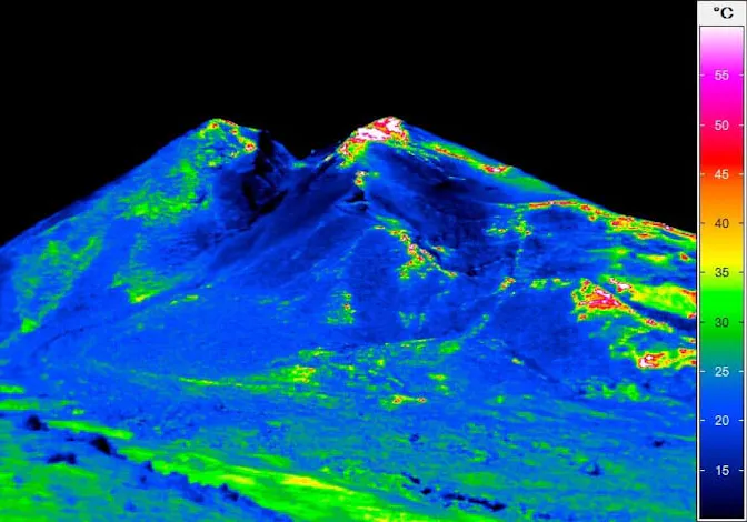 thermography-environmental-volcano ترموگرافی کوه